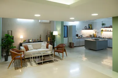 Furnished Studio with a Modular Kitchen and Living Set for shoots image 12