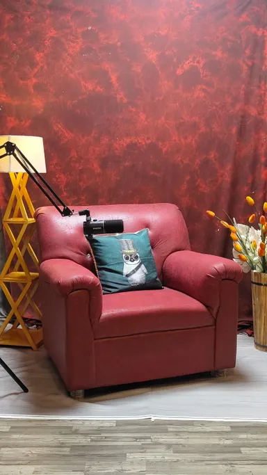 Production-Friendly Studio with Green Screen and Podcast Setup image 8